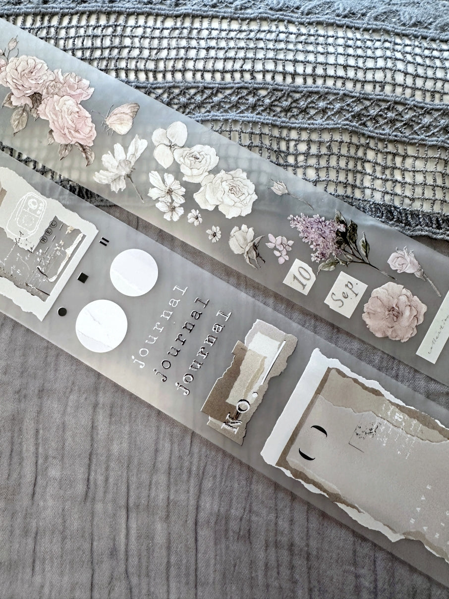 Ursulaloft - White Collage PET tape (5 cm x 120 cm) SAMPLES