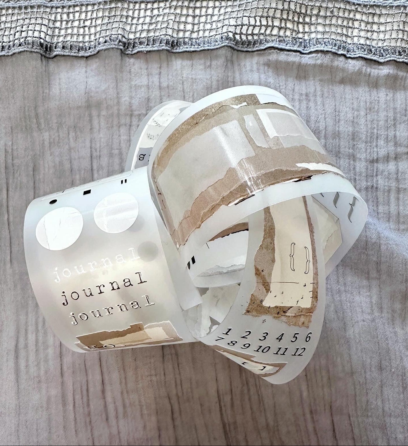 Ursulaloft - White Collage PET tape (5 cm x 120 cm) SAMPLES