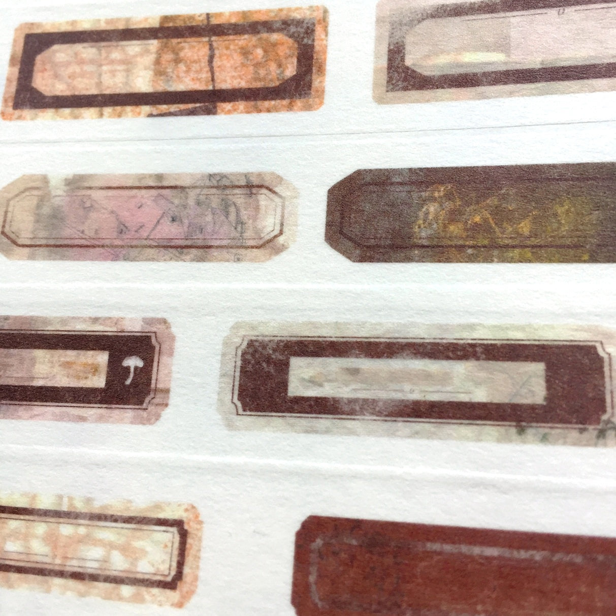 Ursulaloft - Dark brown vintage label washi tape SAMPLES