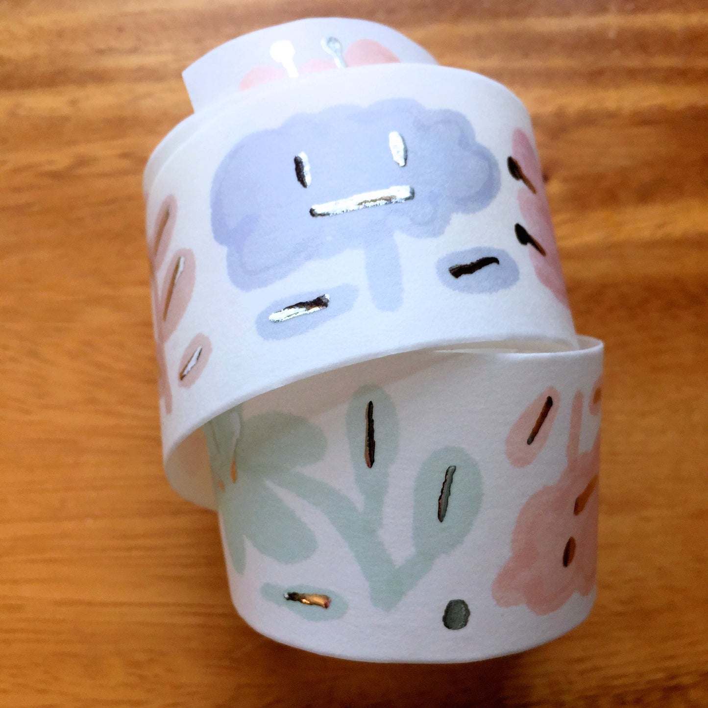 Urtapeprint x Wendy - Garden of Melancholy silver foil washi tape SAMPLES