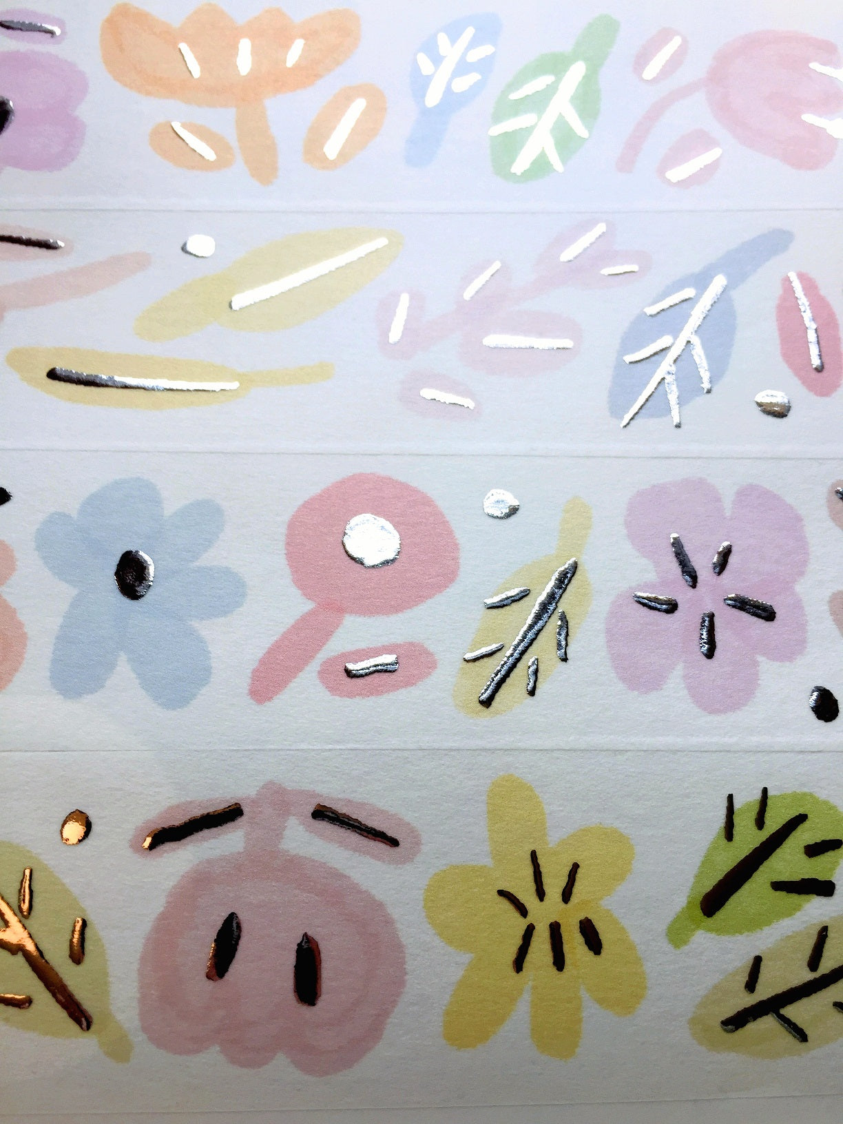 Urtapeprint x Wendy - Garden of Melancholy silver foil washi tape SAMPLES