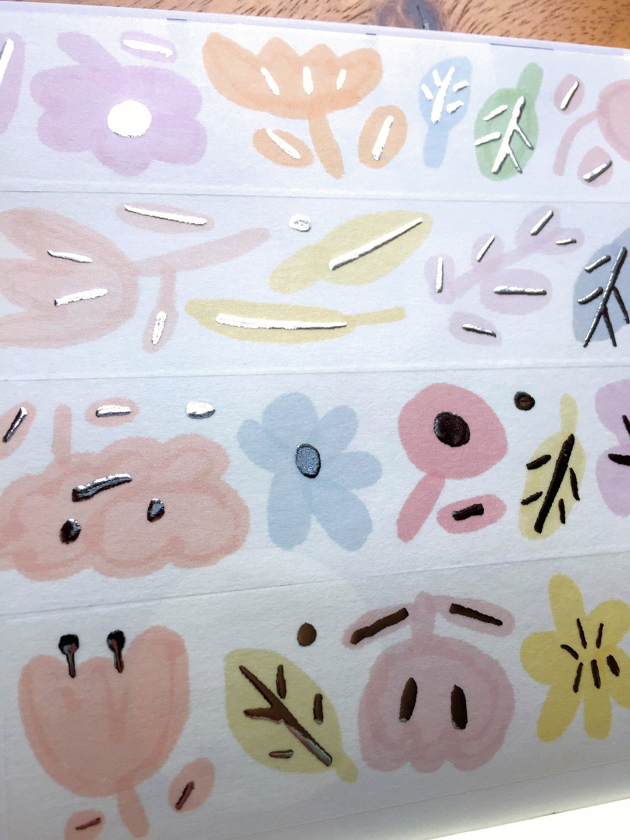 Urtapeprint x Wendy - Garden of Melancholy silver foil washi tape SAMPLES