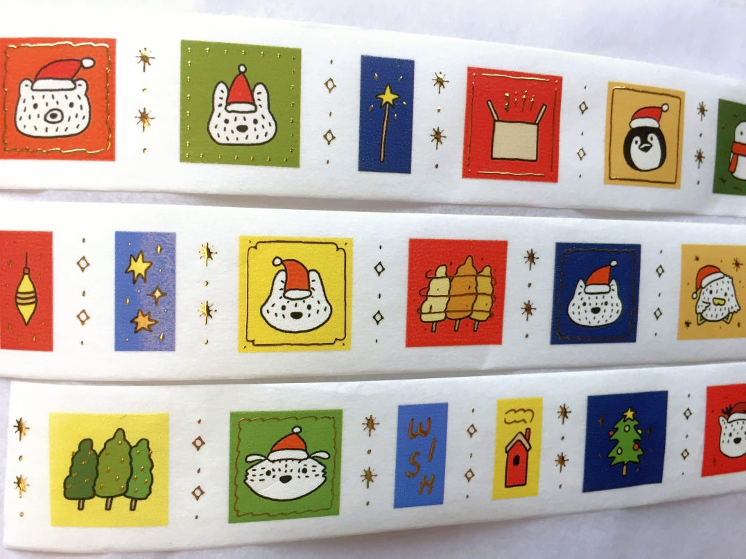 Urtapeprint x Wendy - Easy Xmas bronzed washi tape SAMPLES