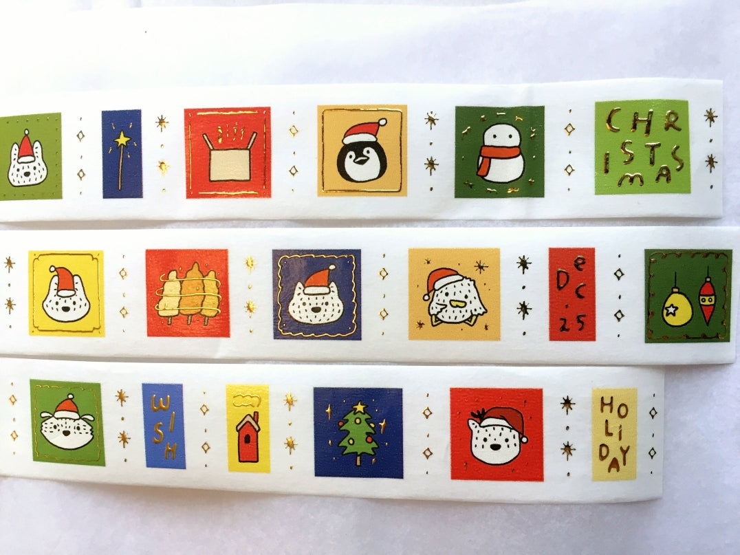 Urtapeprint x Wendy - Easy Xmas bronzed washi tape SAMPLES