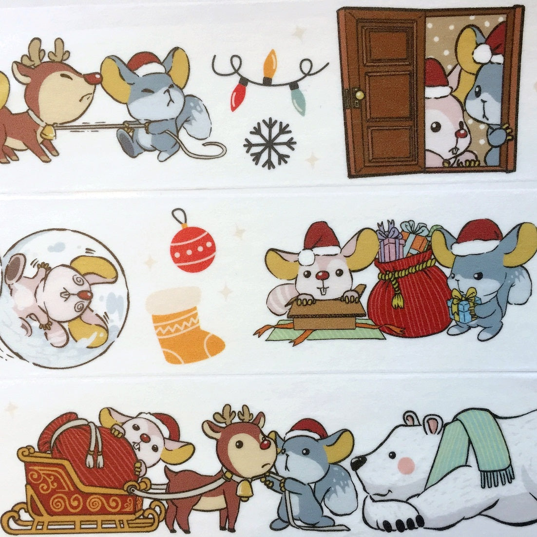Urtapeprint x Neon - Christmas Preparation washi tape (4 cm x 84 cm) SAMPLES
