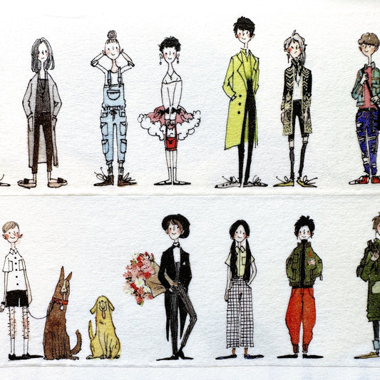 Urtapeprint x Yang Jun - Little People washi tape SAMPLES
