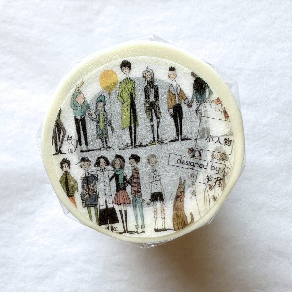 Urtapeprint x Yang Jun - Little People washi tape SAMPLES