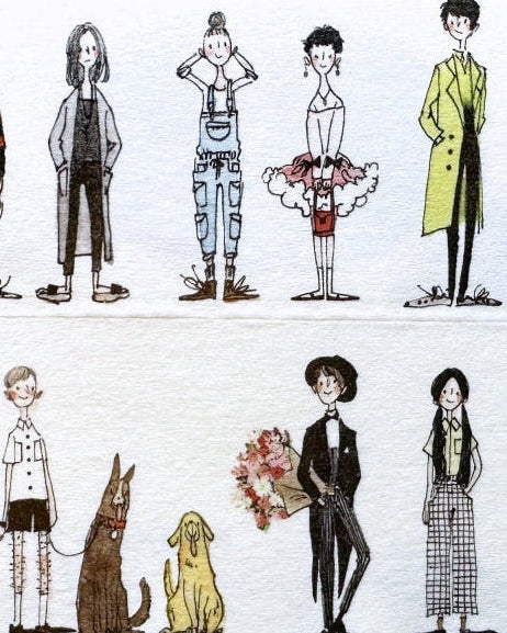 Urtapeprint x Yang Jun - Little People washi tape SAMPLES