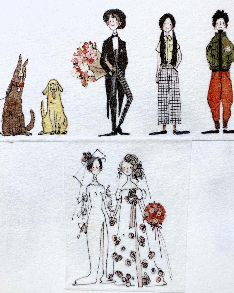 Urtapeprint x Yang Jun - Little People washi tape SAMPLES
