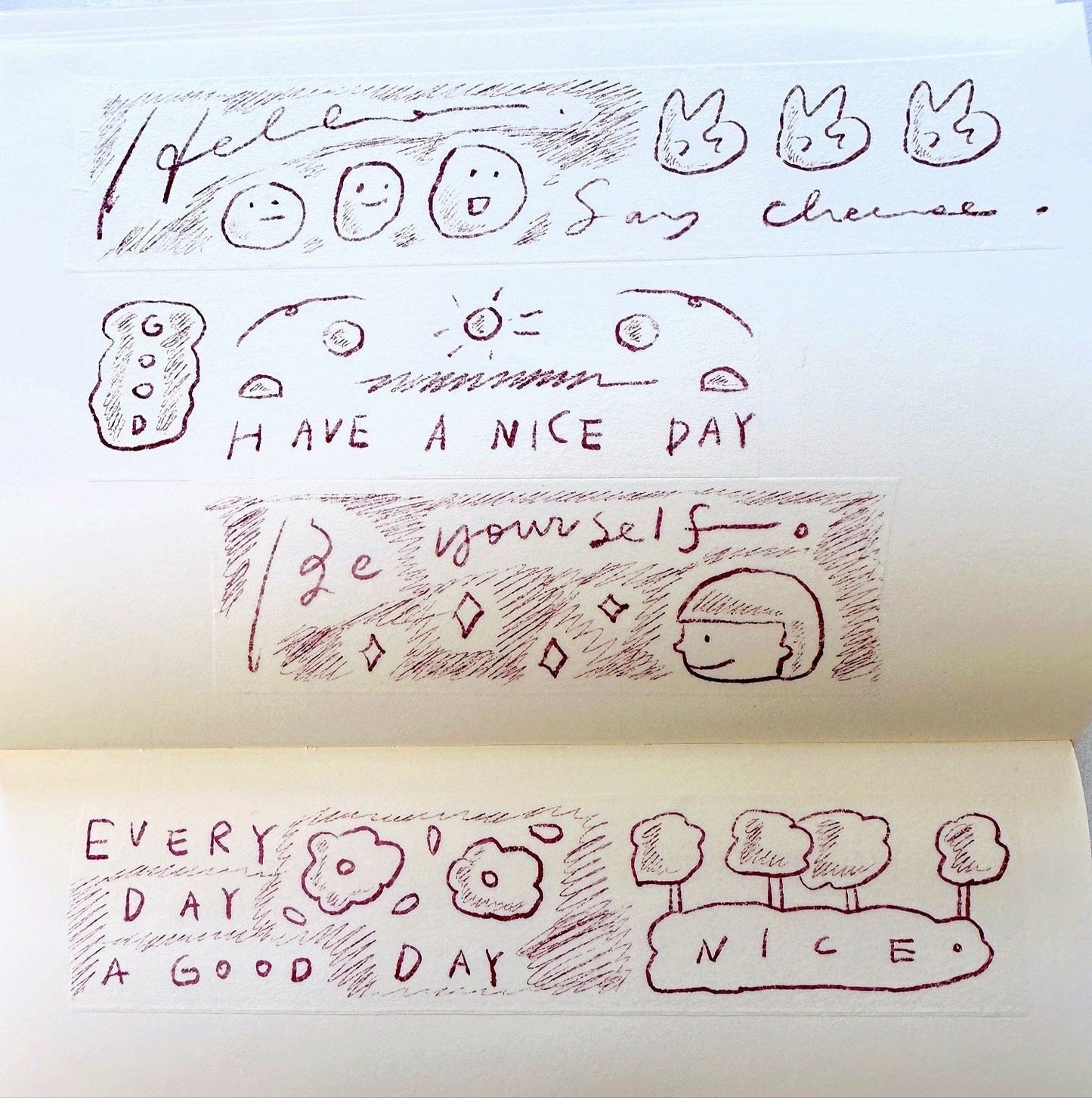 Urtapeprint x Wendy - Have a Nice Day washi tape SAMPLES