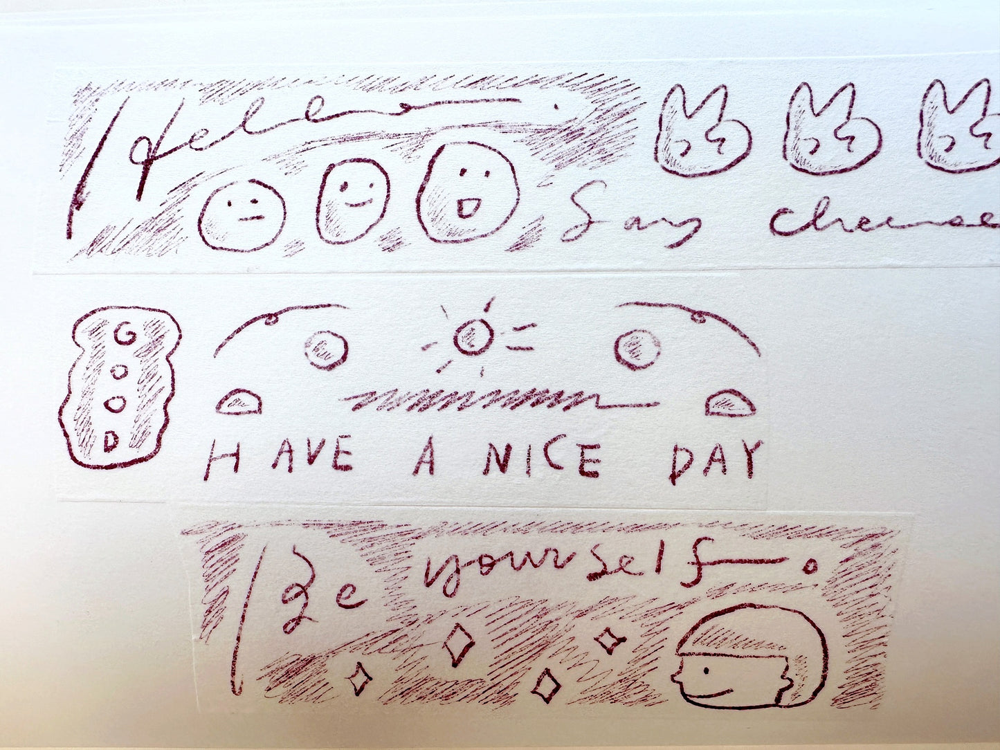 Urtapeprint x Wendy - Have a Nice Day washi tape SAMPLES