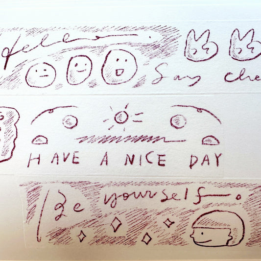 Urtapeprint x Wendy - Have a Nice Day washi tape SAMPLES