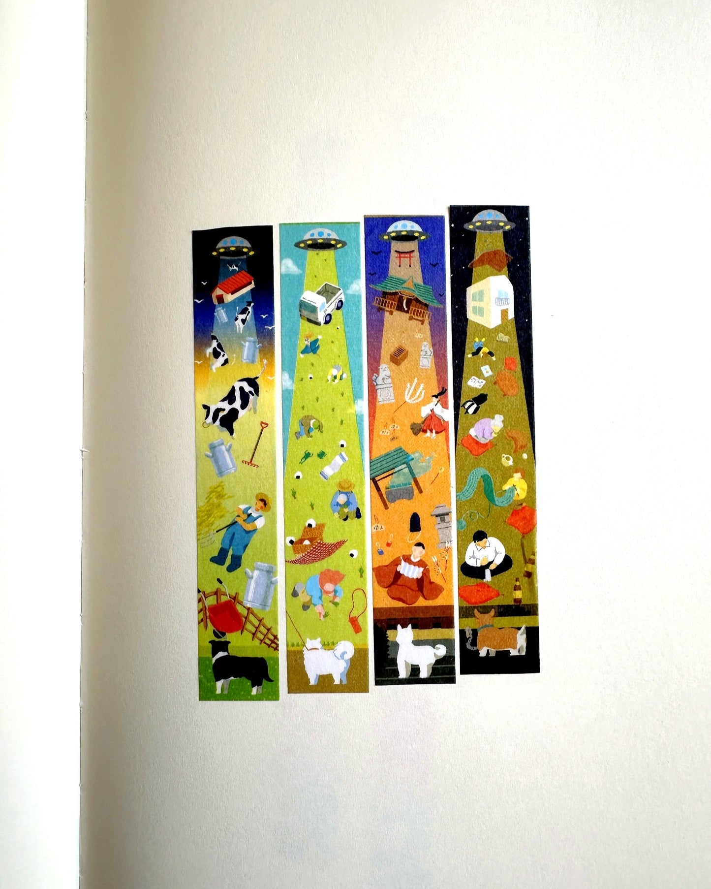 World Craft Tatemasu - UFO Encounter vertical washi tape SAMPLES