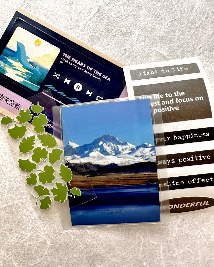 MuJie Original Studio - Ginkgo Rendezvous pre-cut sticker tape SAMPLES