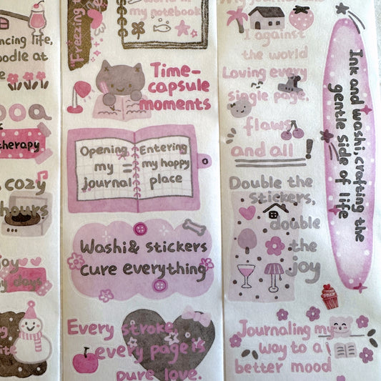 WT - The Healing Mind kiss-cut washi SAMPLES