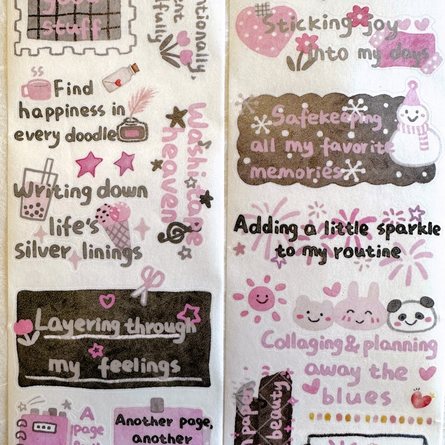 WT - The Healing Mind kiss-cut washi SAMPLES