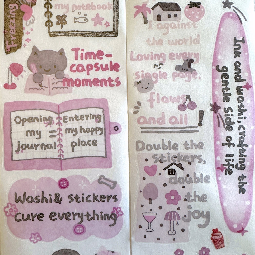 WT - The Healing Mind kiss-cut washi SAMPLES