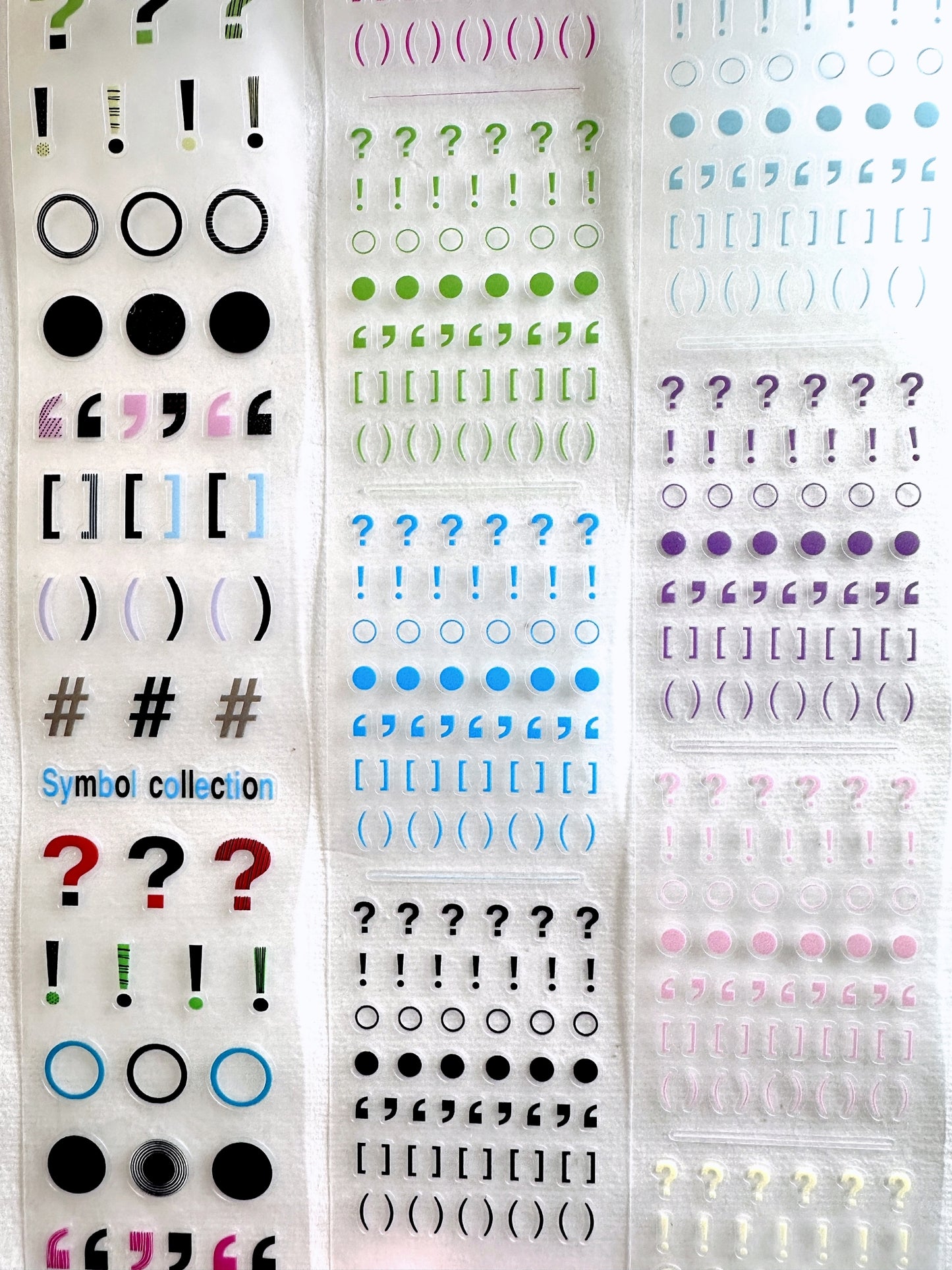 WW Studio - Symbol Collection kiss-cut PVC tape SAMPLES