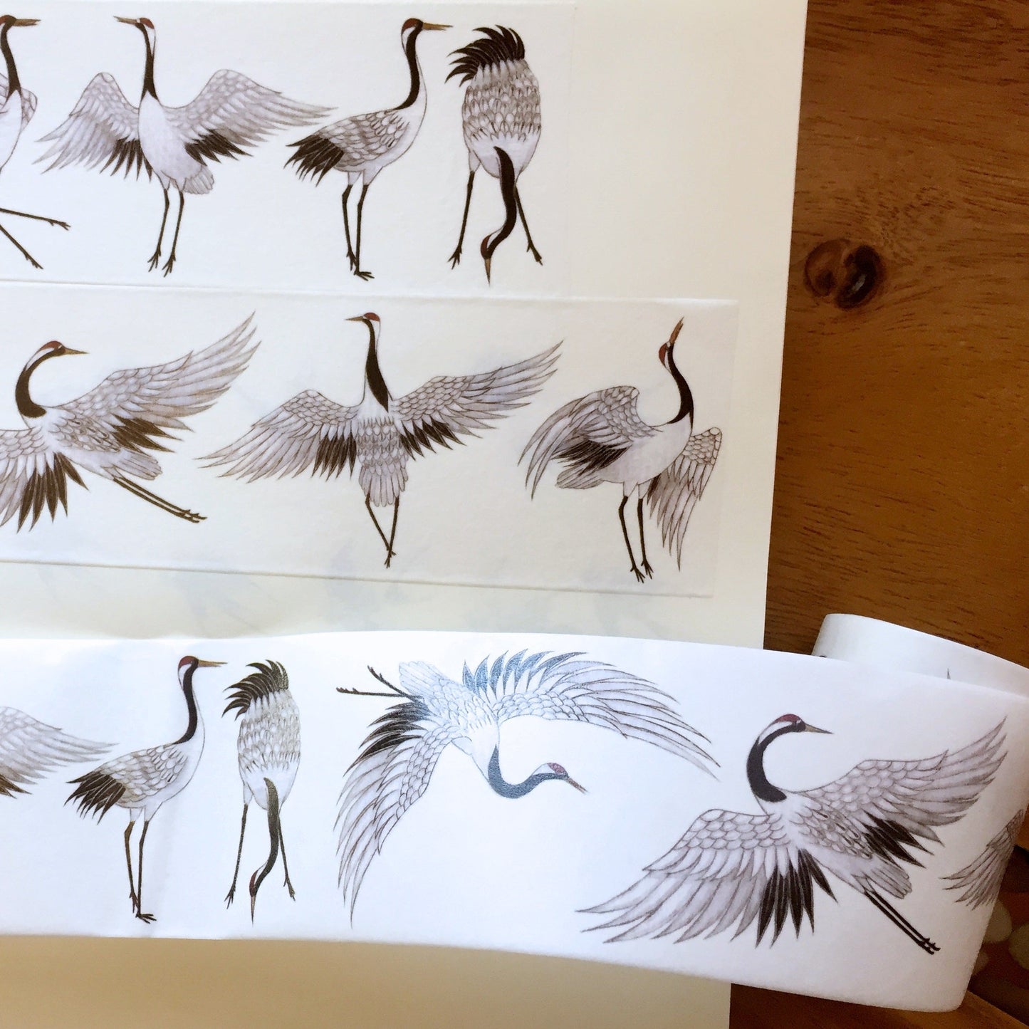 Crane washi tape (5 cm wide) SAMPLES