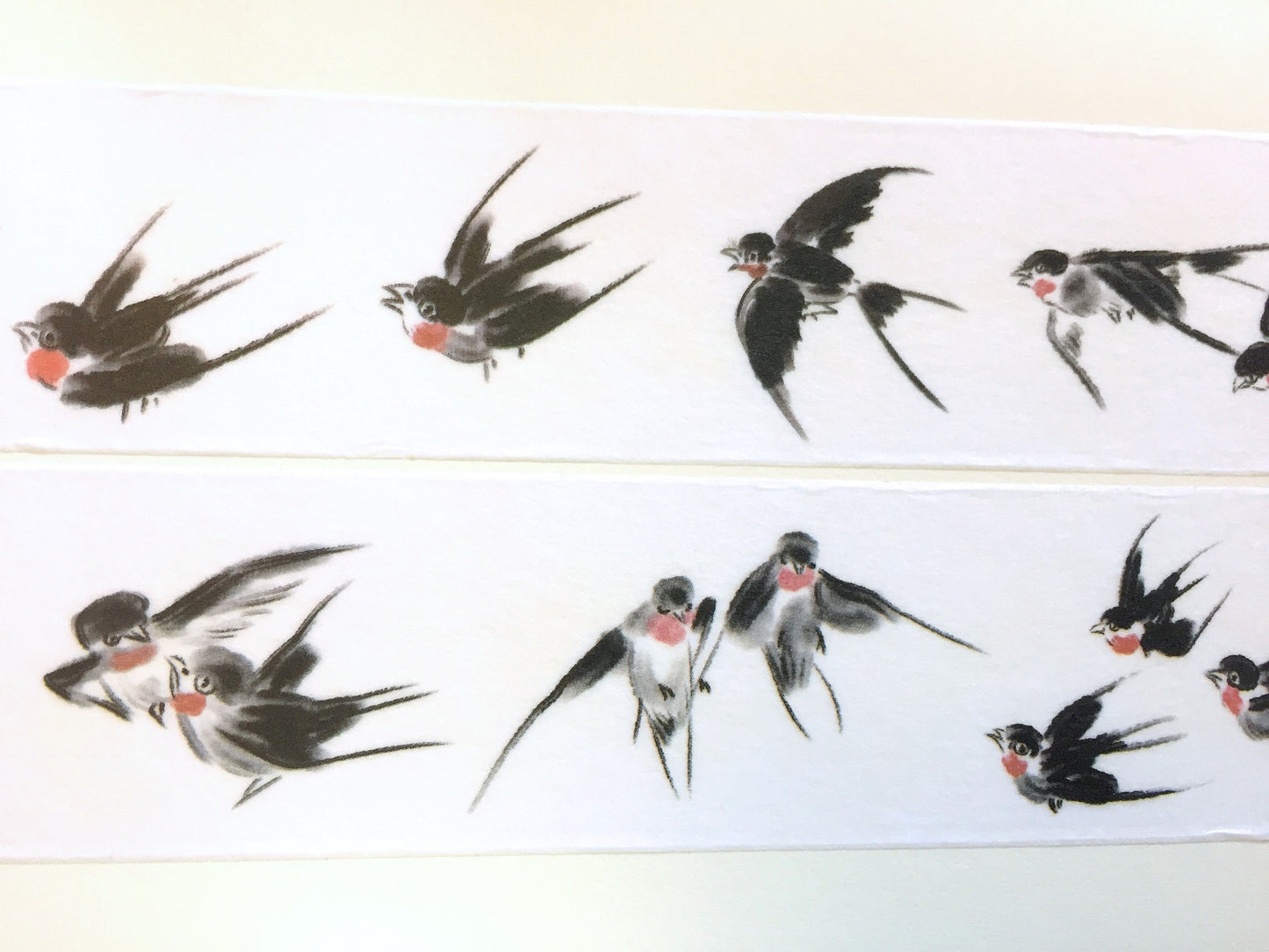 Swallows (Chinese ink painting) masking tape SAMPLES