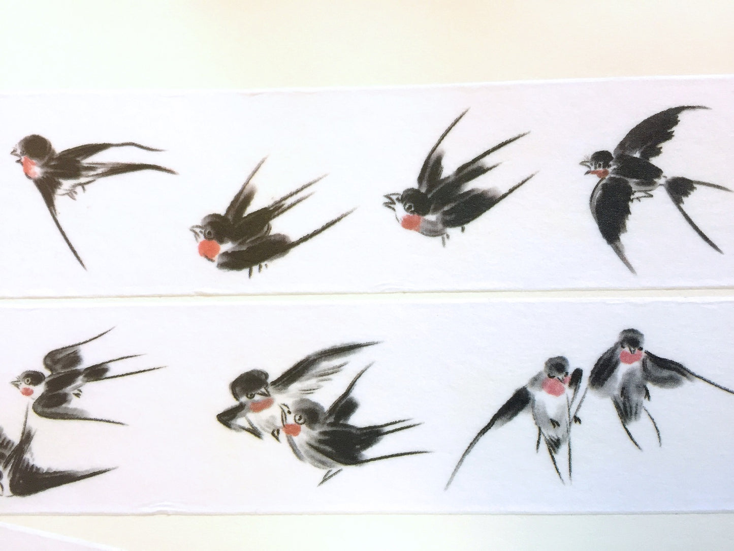Swallows (Chinese ink painting) masking tape SAMPLES