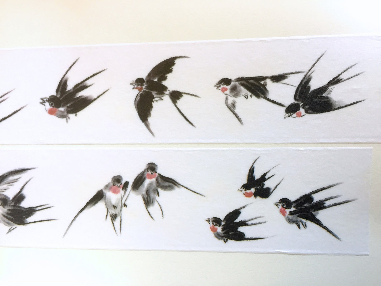 Swallows (Chinese ink painting) masking tape SAMPLES