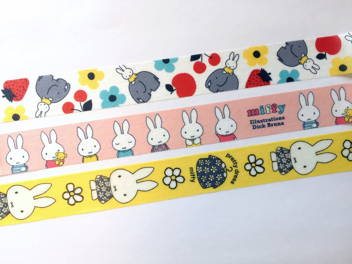 Miffy by Dick Bruna - set of three washi tape SAMPLES