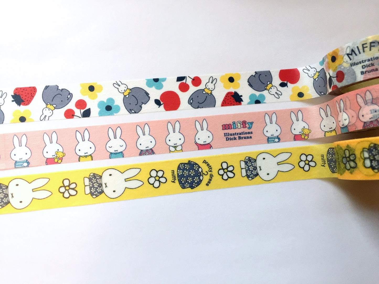 Miffy by Dick Bruna - set of three washi tape SAMPLES