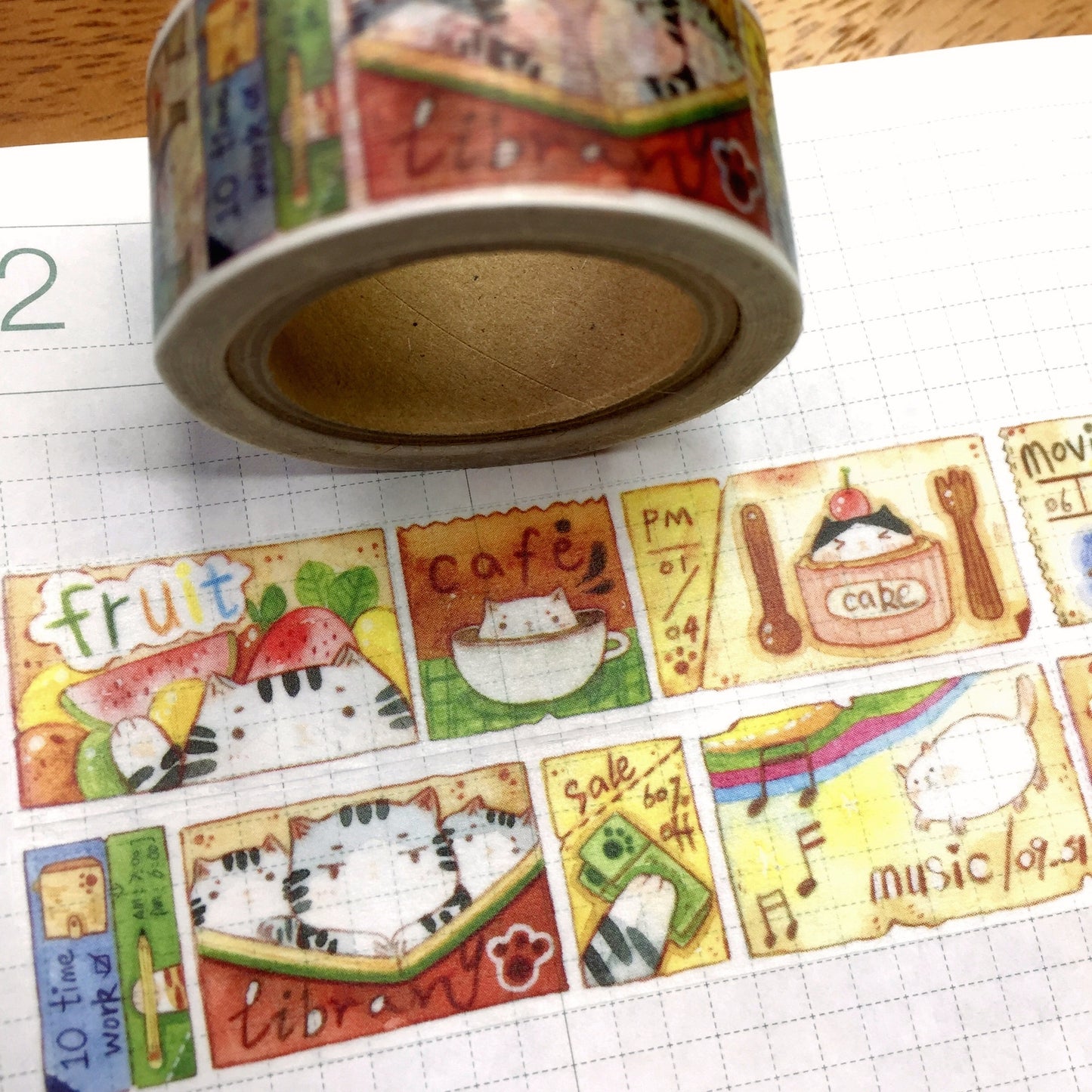 Meow Meow Tickets washi tape SAMPLES