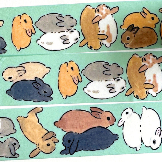 Shinako Moriyama - Happy Bunny Friends washi tape SAMPLES