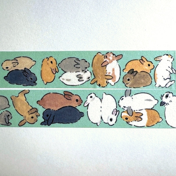 Shinako Moriyama - Happy Bunny Friends washi tape SAMPLES