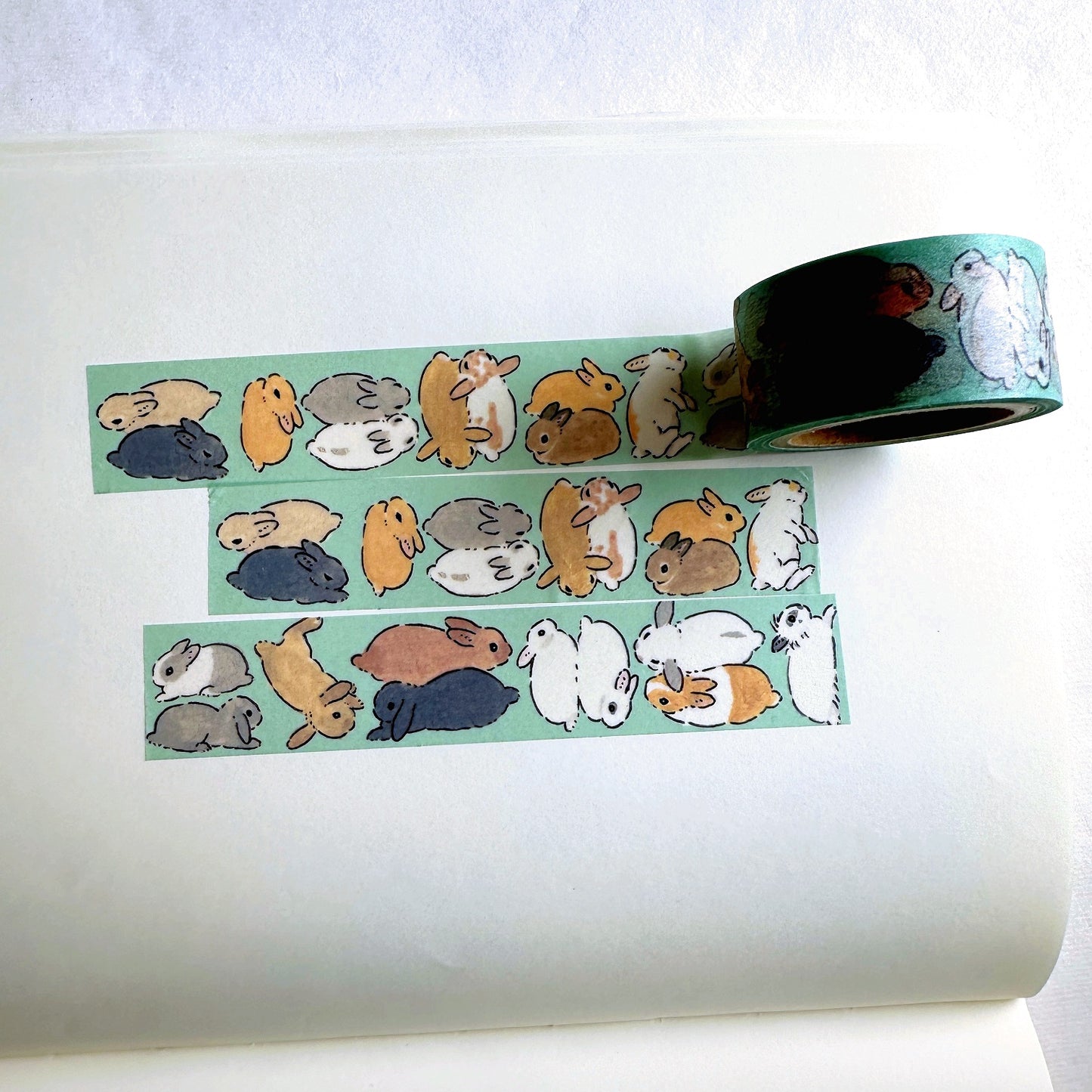 Shinako Moriyama - Happy Bunny Friends washi tape SAMPLES