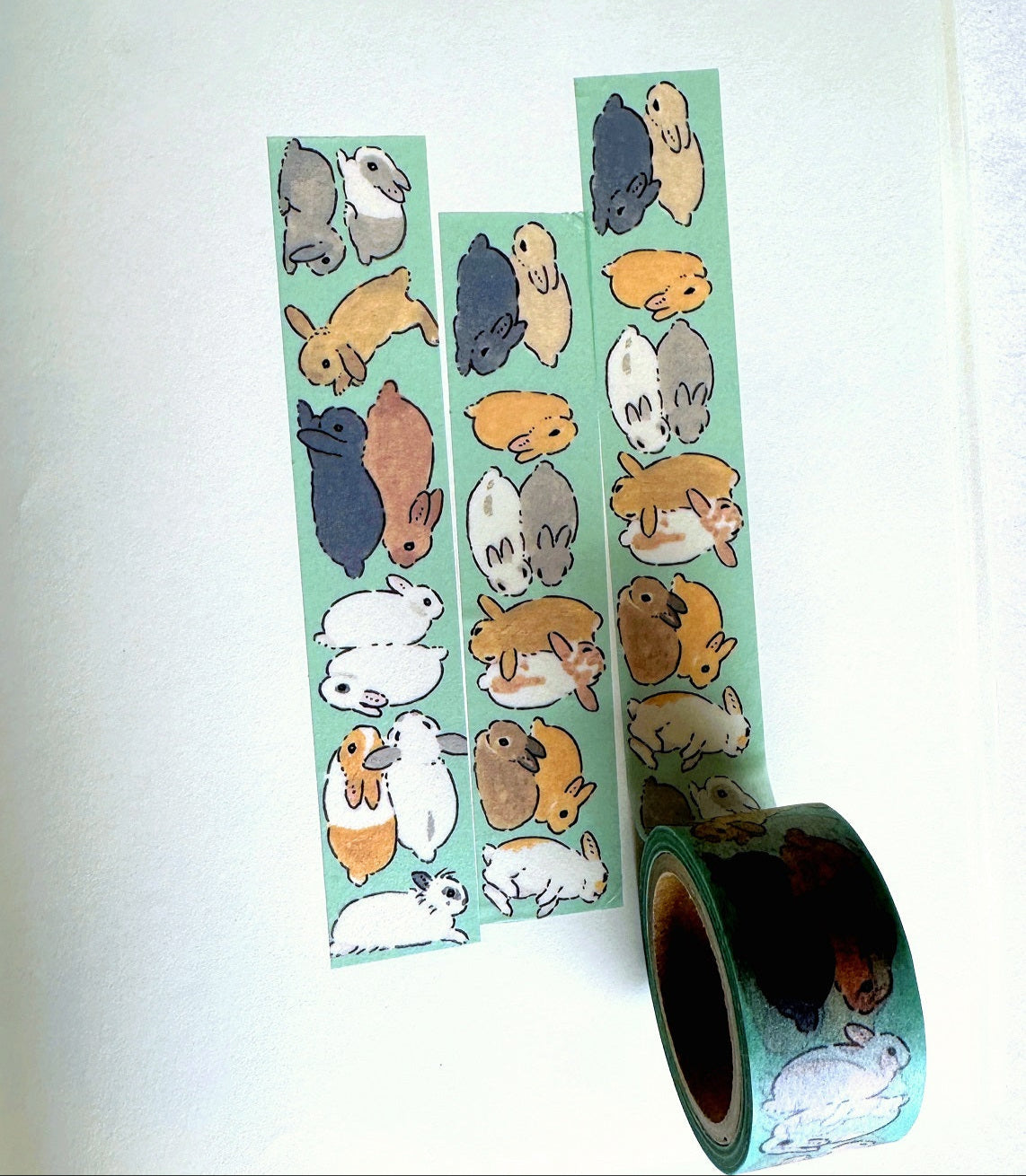 Shinako Moriyama - Happy Bunny Friends washi tape SAMPLES