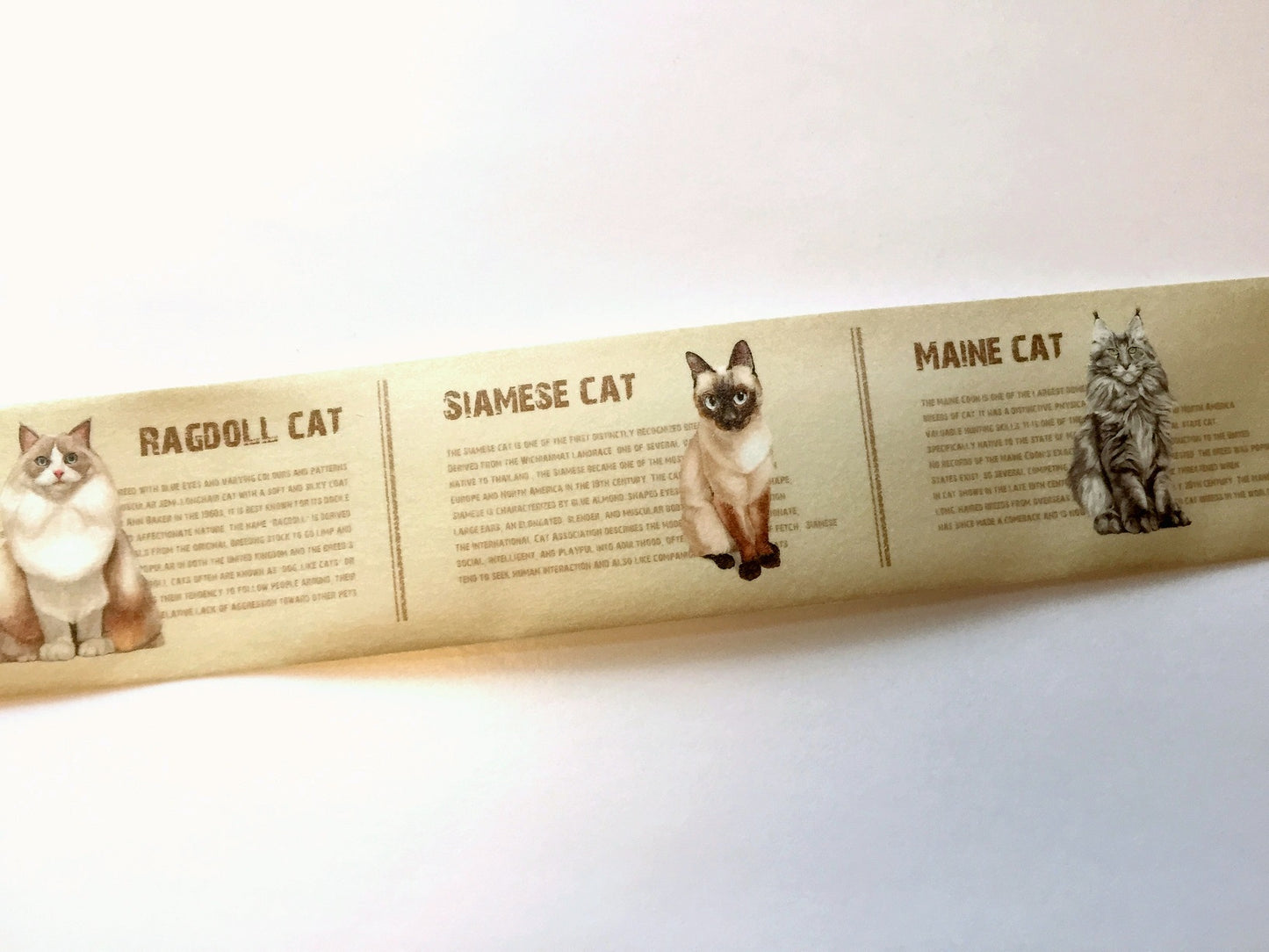 Duga - Cat Breeds washi tape 3 cm x 70 cm SAMPLES