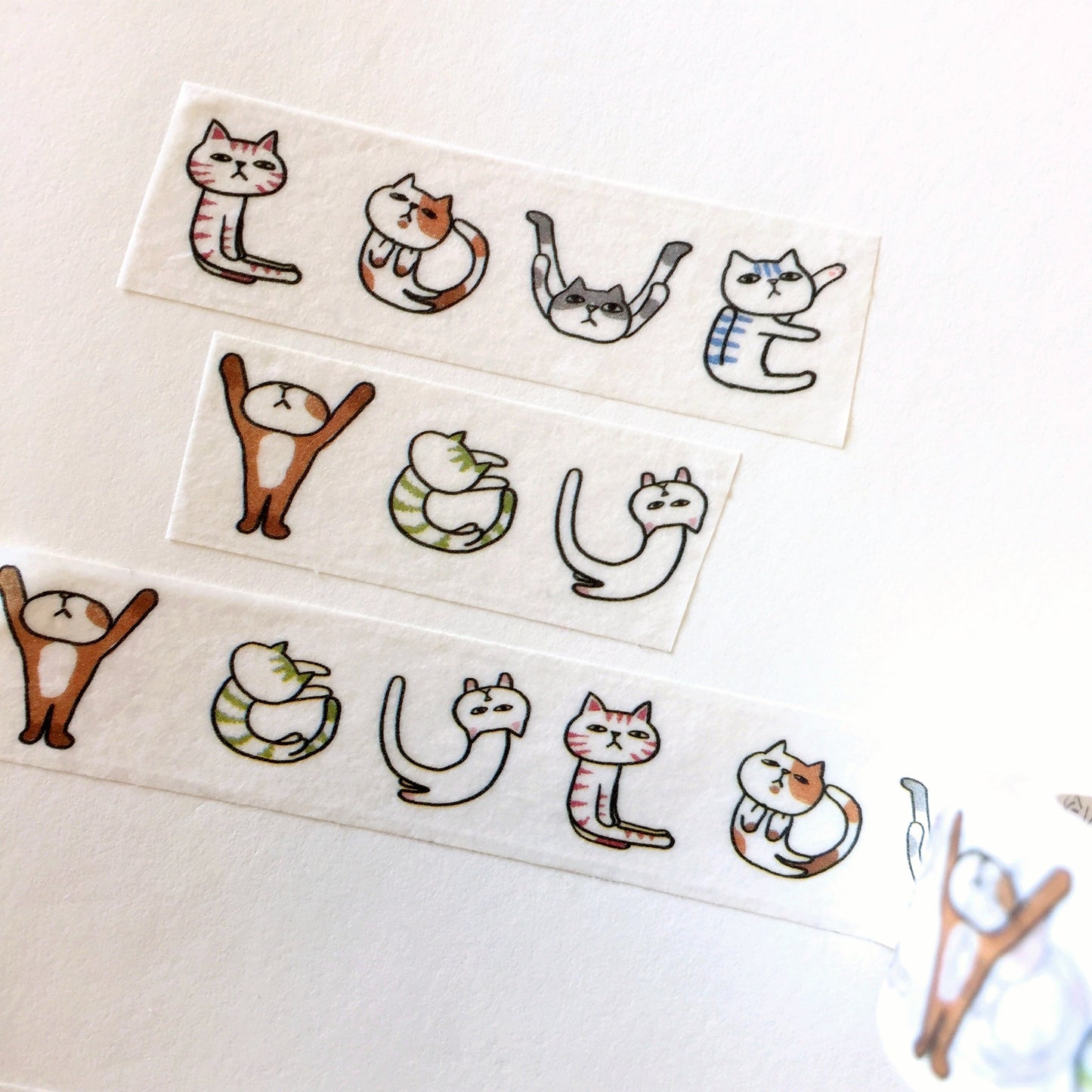 Moore Paper - Love You spelling cat washi tape SAMPLES