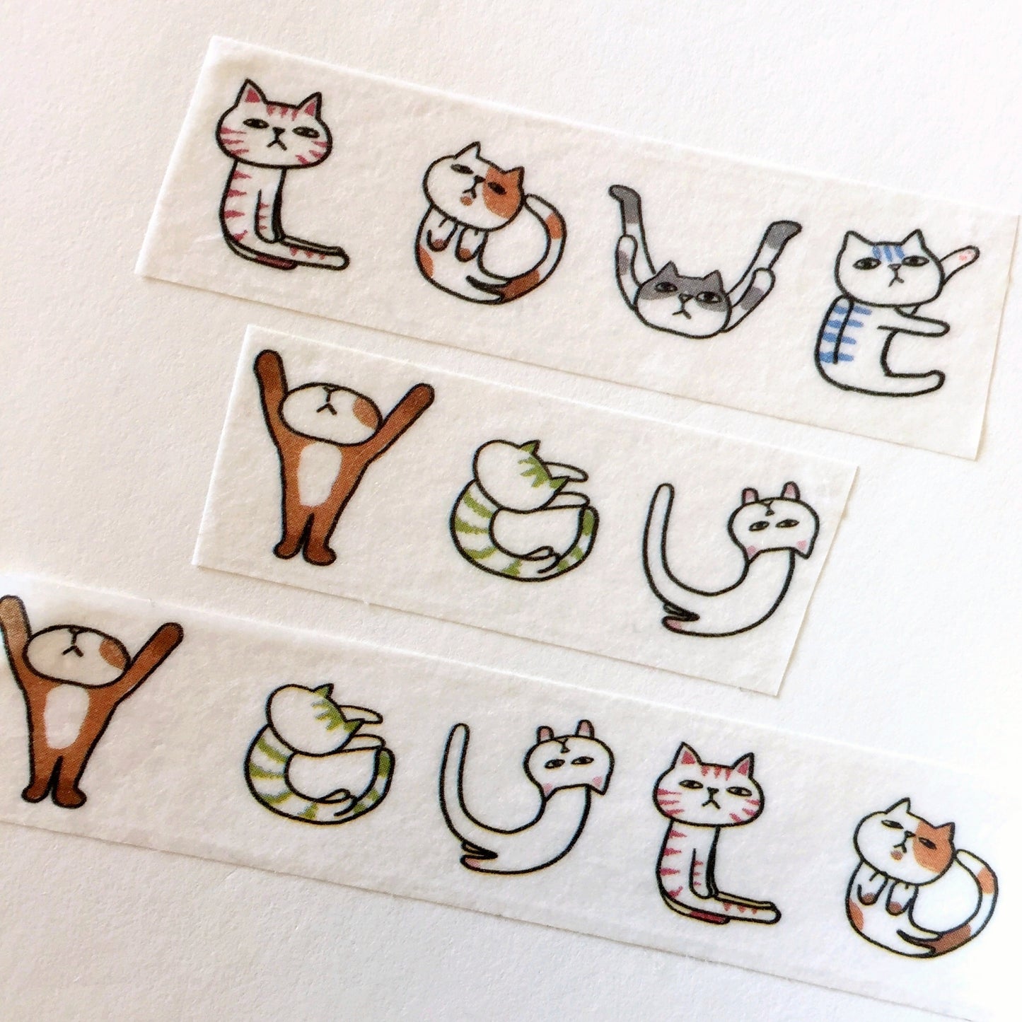 Moore Paper - Love You spelling cat washi tape SAMPLES