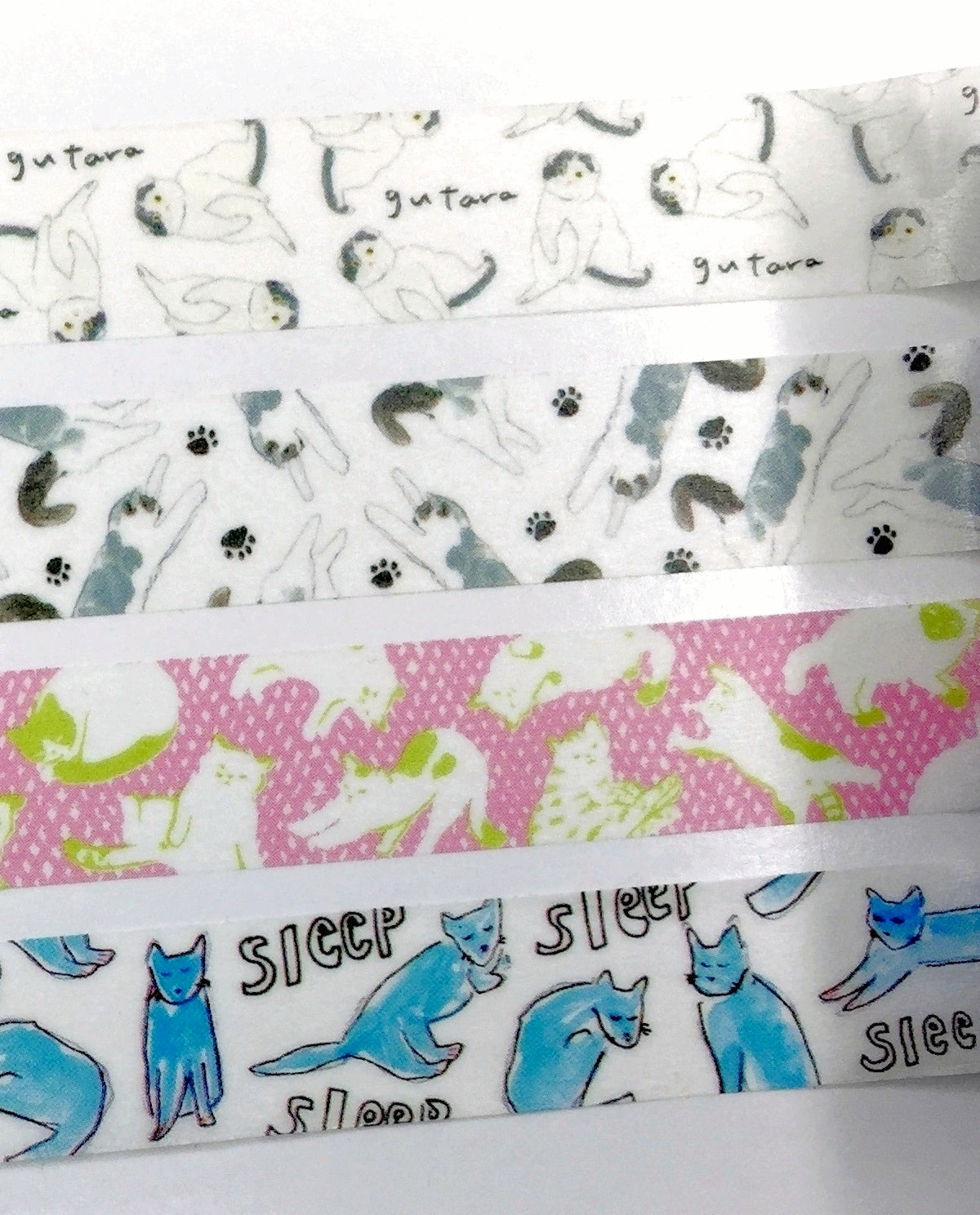 Hirano Toshiyuki x Space Craft - Cats washi tape SAMPLES