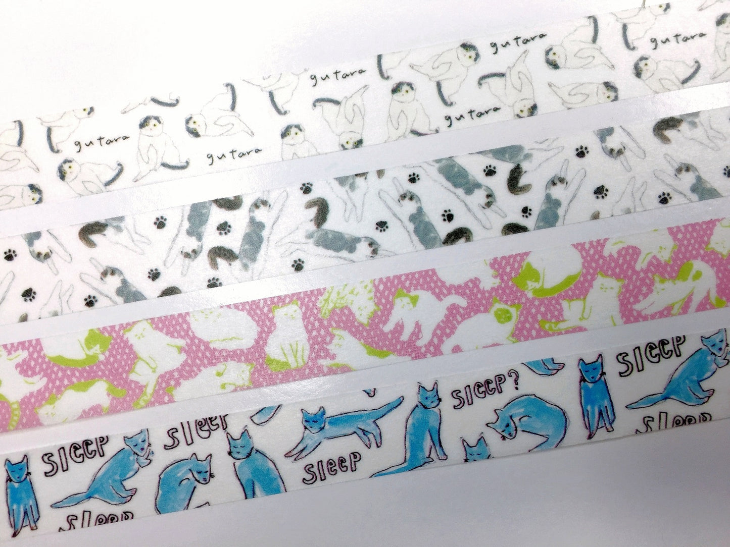 Hirano Toshiyuki x Space Craft - Cats washi tape SAMPLES