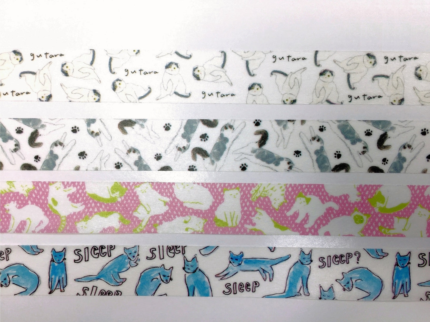 Hirano Toshiyuki x Space Craft - Cats washi tape SAMPLES