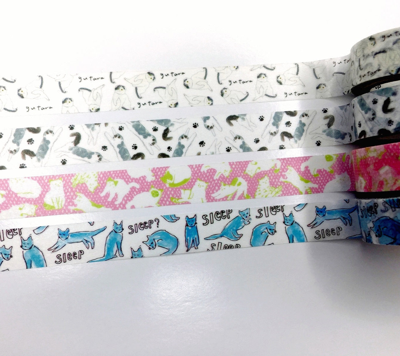 Hirano Toshiyuki x Space Craft - Cats washi tape SAMPLES