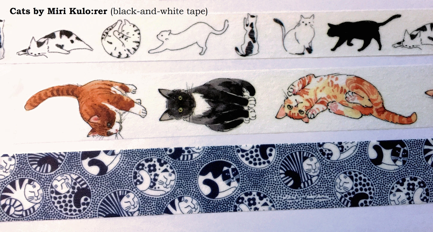 Miri Kulo:rer / Lisa Larson - Cats washi tape SAMPLES