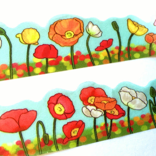 Round Top - Poppy Field washi tape SAMPLES