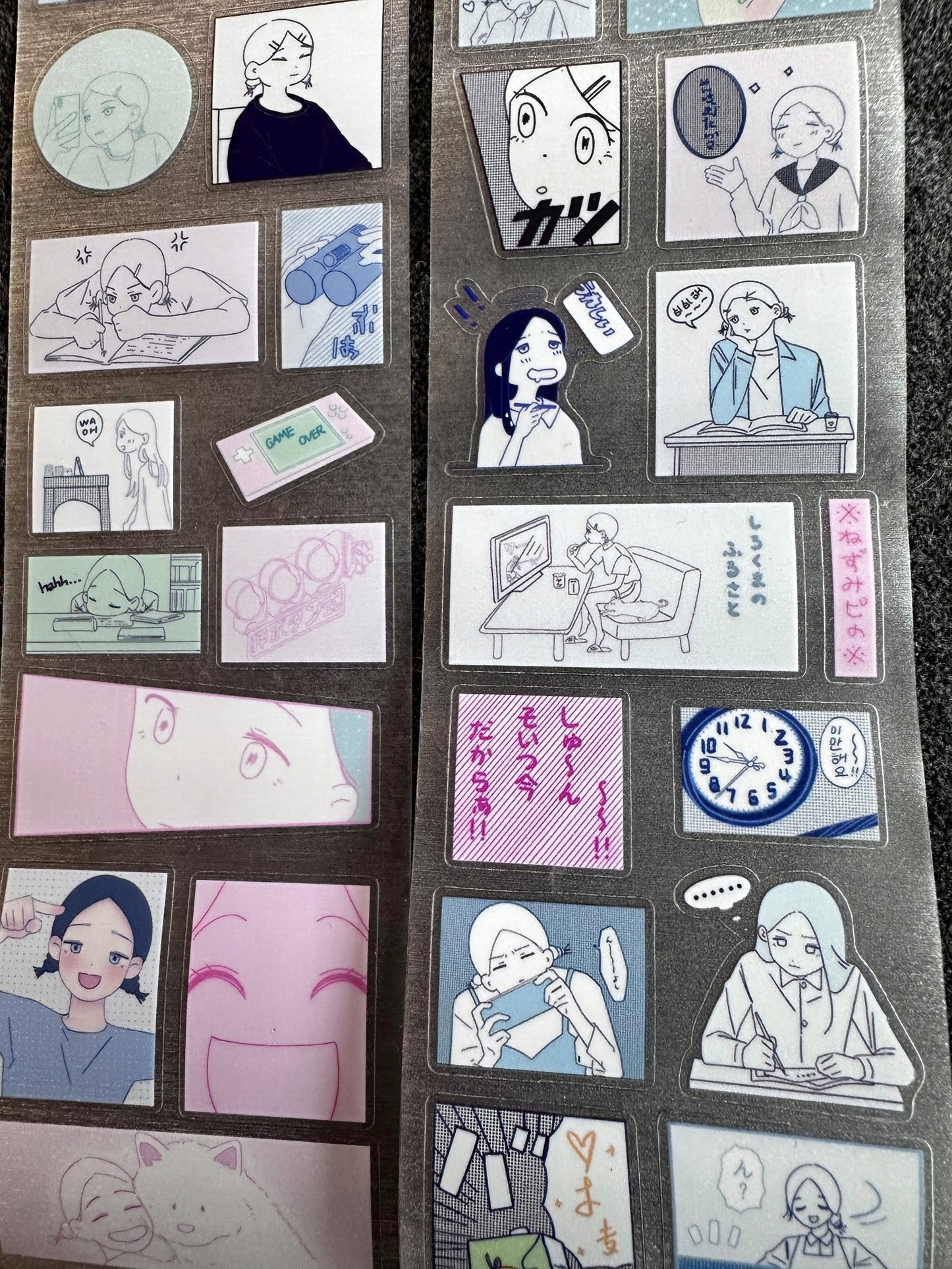 Wakawaka - anime-style cartoon kiss-cut PET tapes SAMPLES