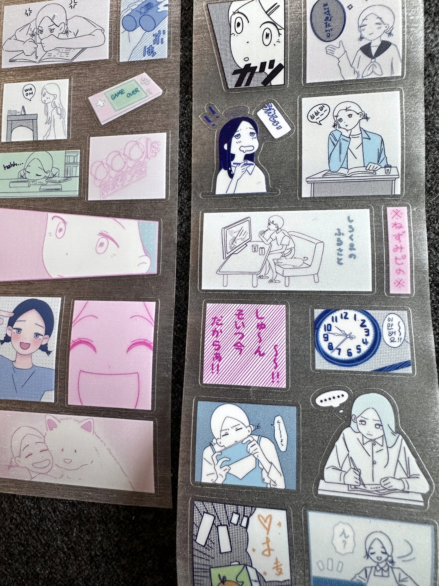 Wakawaka - anime-style cartoon kiss-cut PET tapes SAMPLES