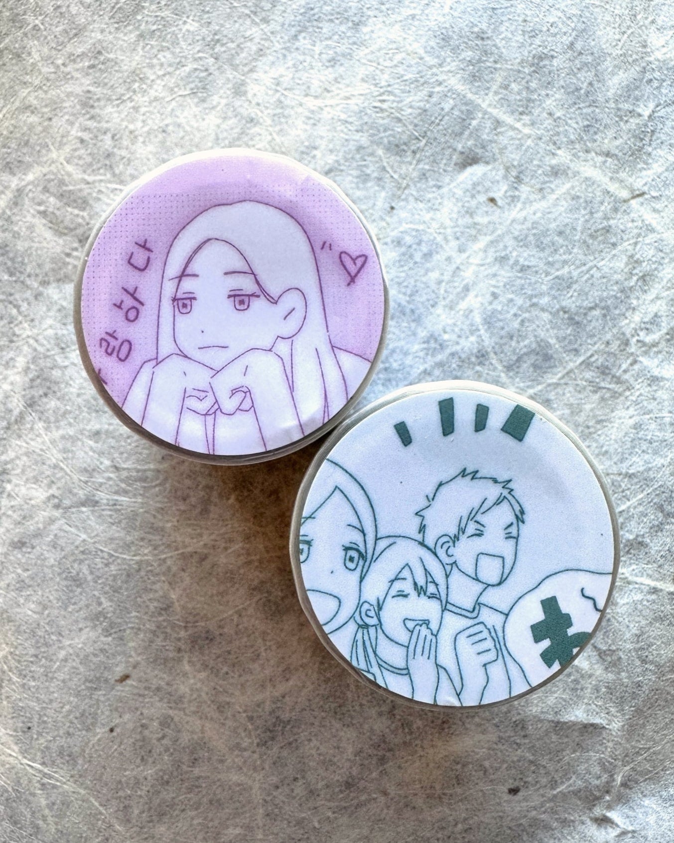 Wakawaka - anime-style cartoon kiss-cut PET tapes SAMPLES