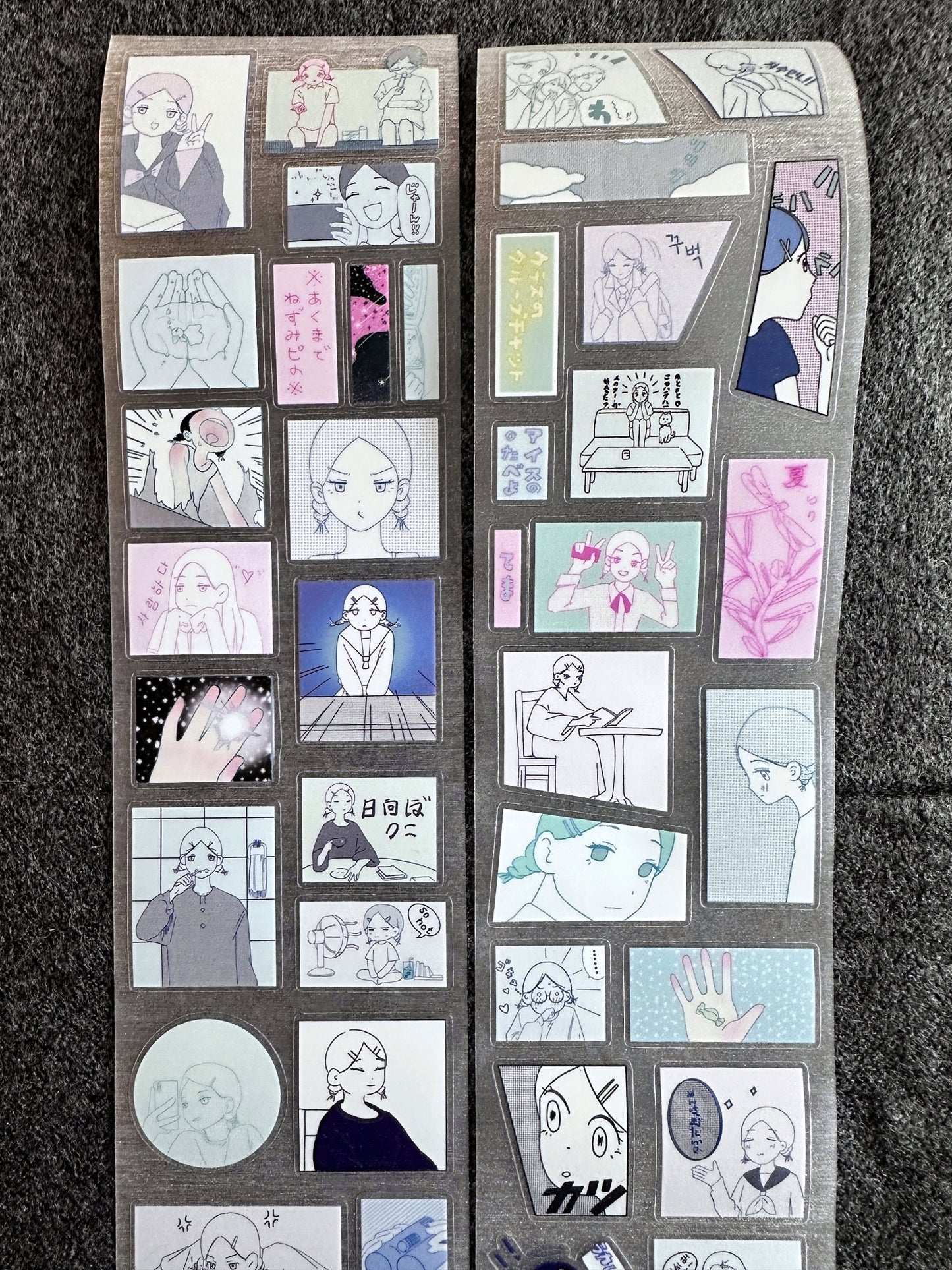 Wakawaka - anime-style cartoon kiss-cut PET tapes SAMPLES