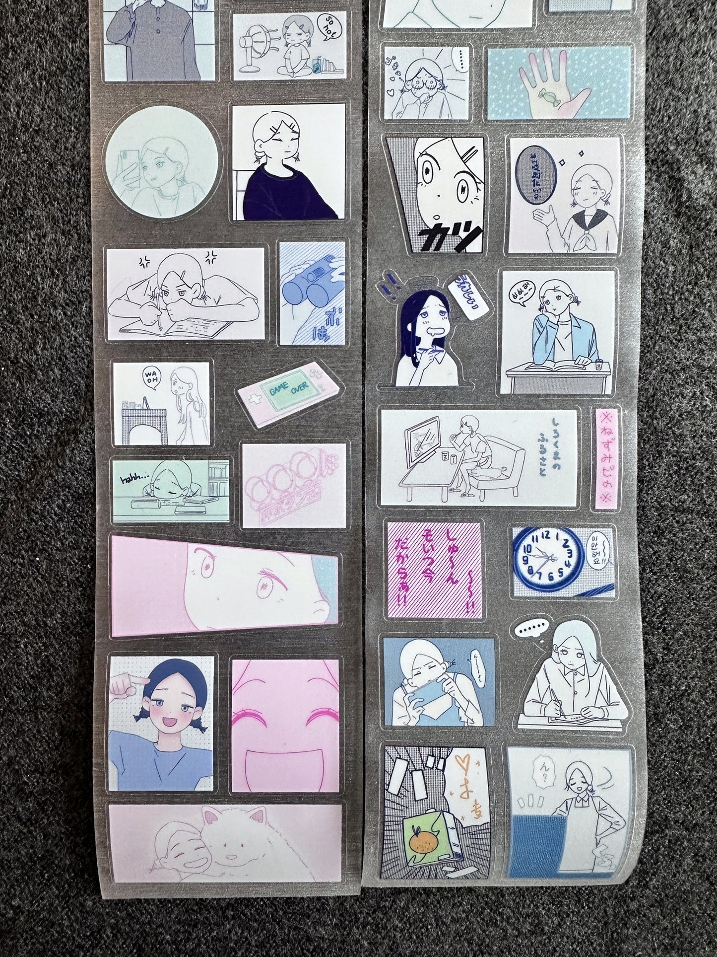 Wakawaka - anime-style cartoon kiss-cut PET tapes SAMPLES