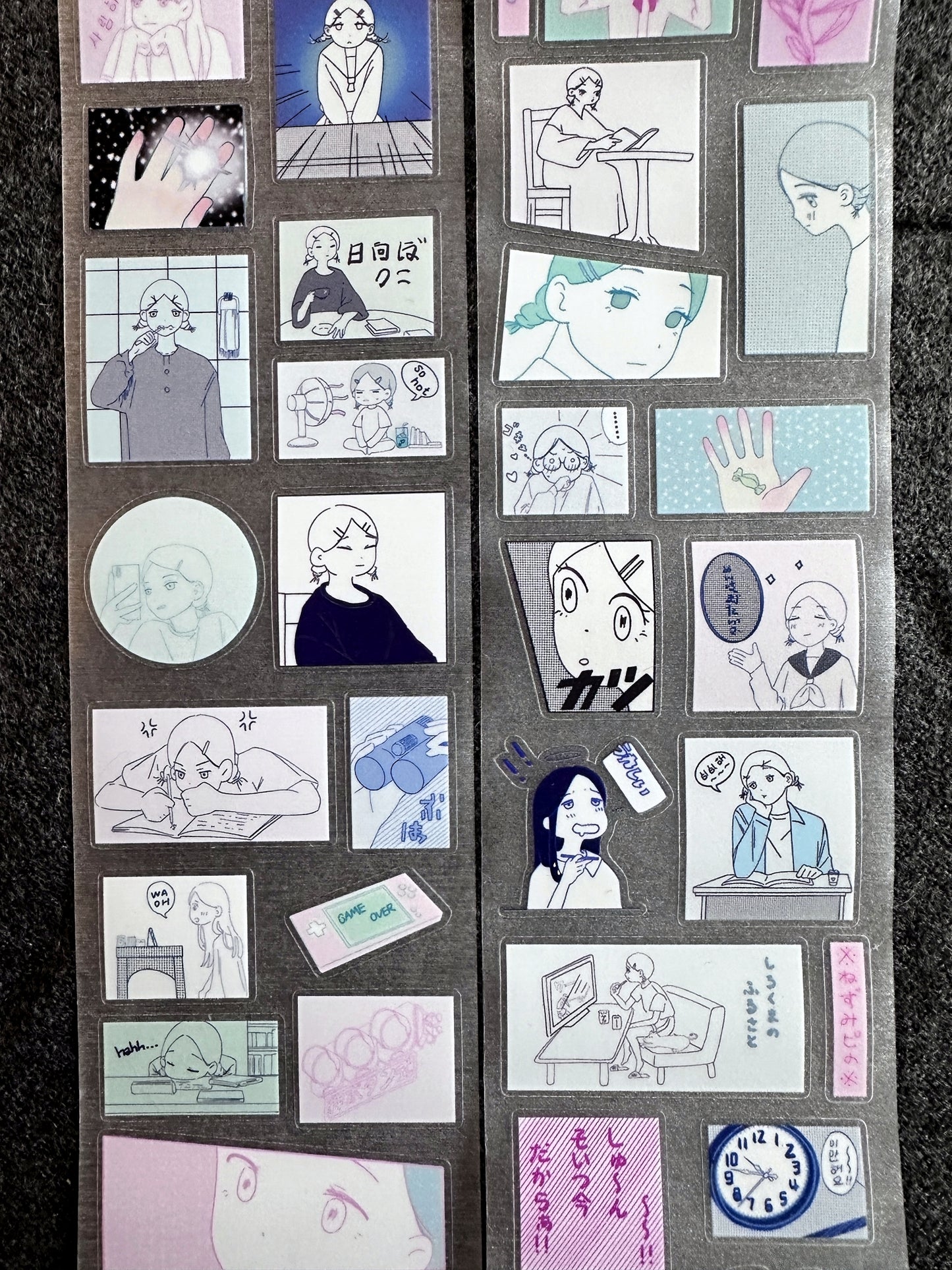 Wakawaka - anime-style cartoon kiss-cut PET tapes SAMPLES