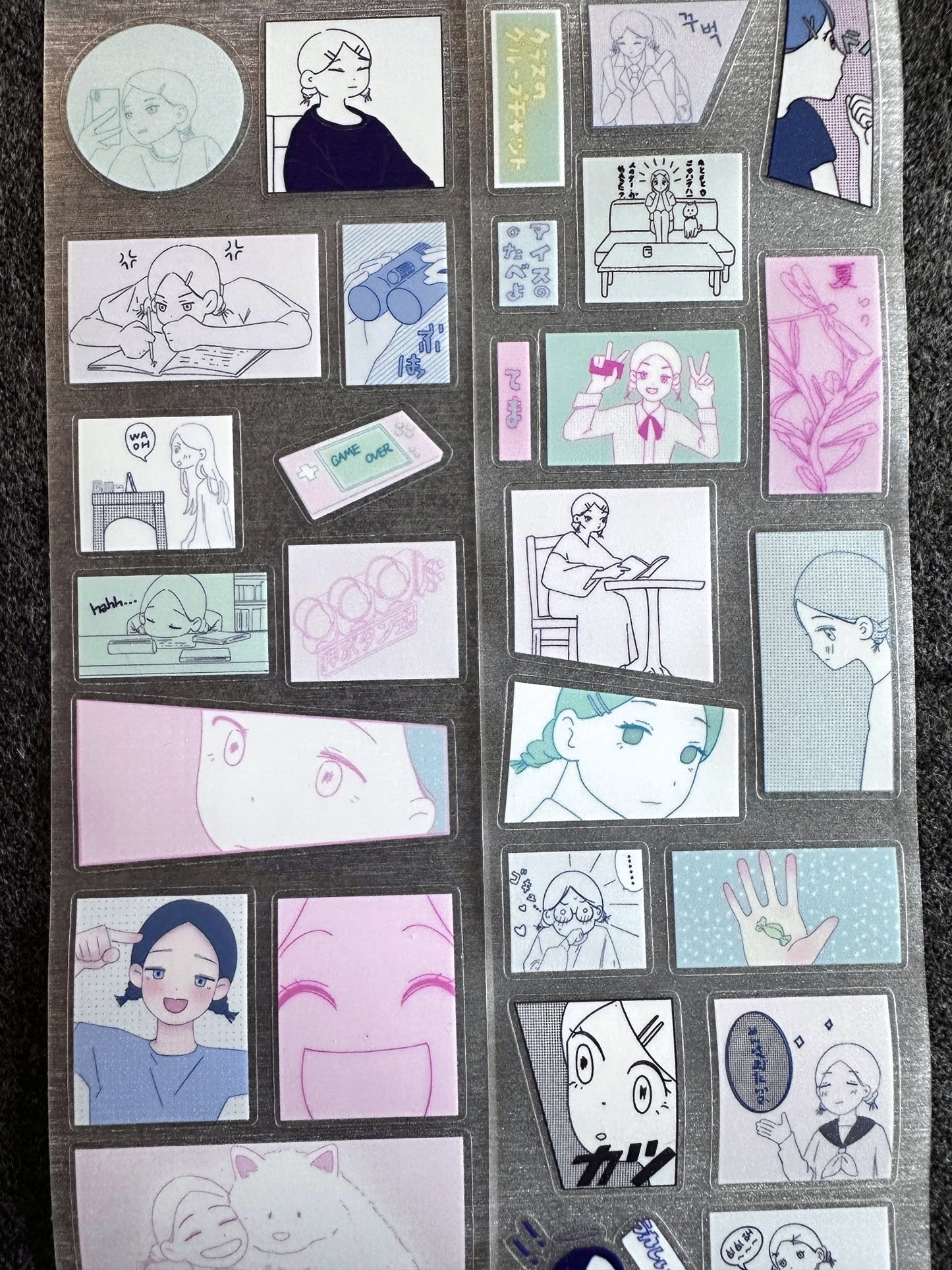 Wakawaka - anime-style cartoon kiss-cut PET tapes SAMPLES