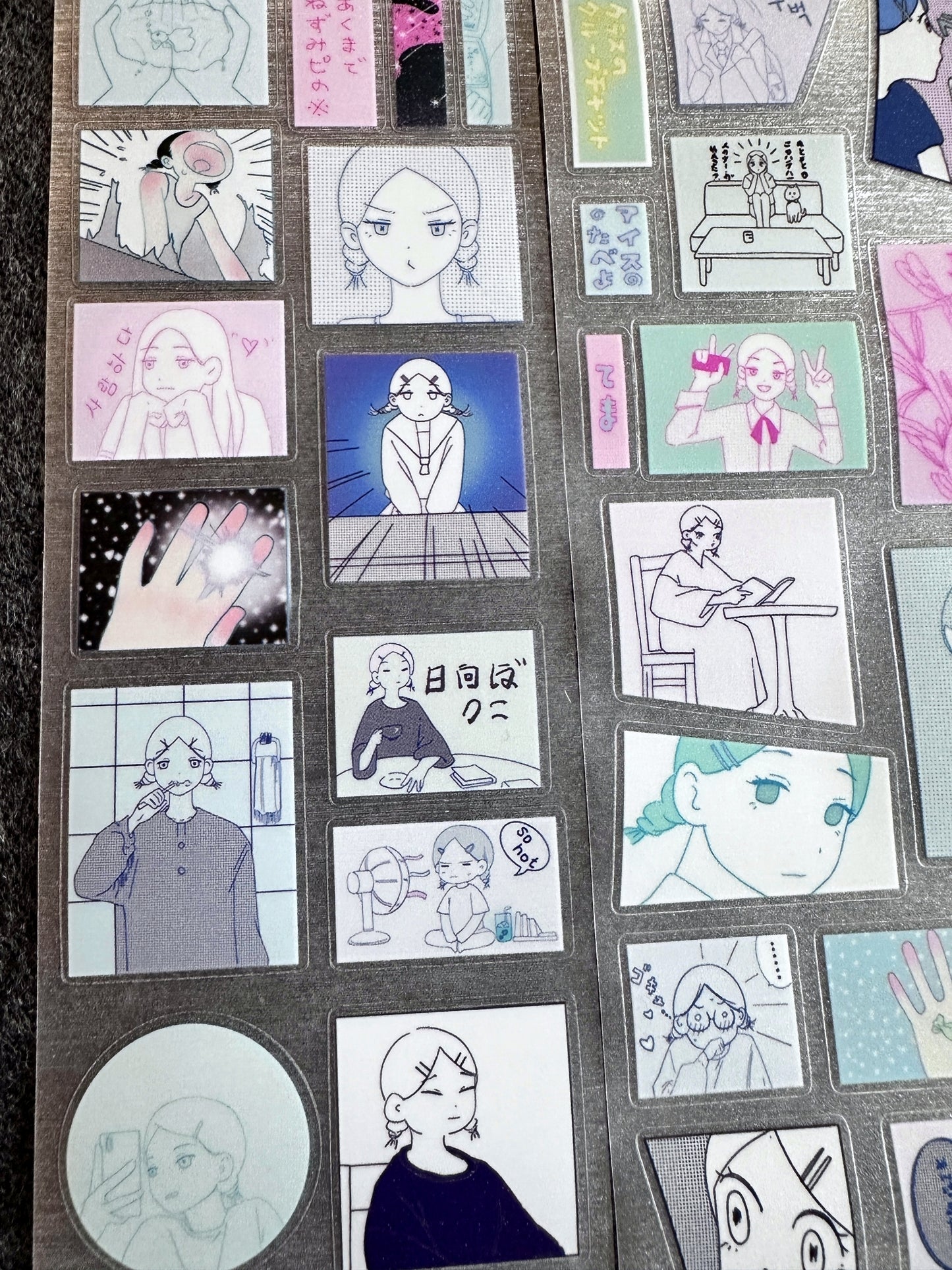 Wakawaka - anime-style cartoon kiss-cut PET tapes SAMPLES